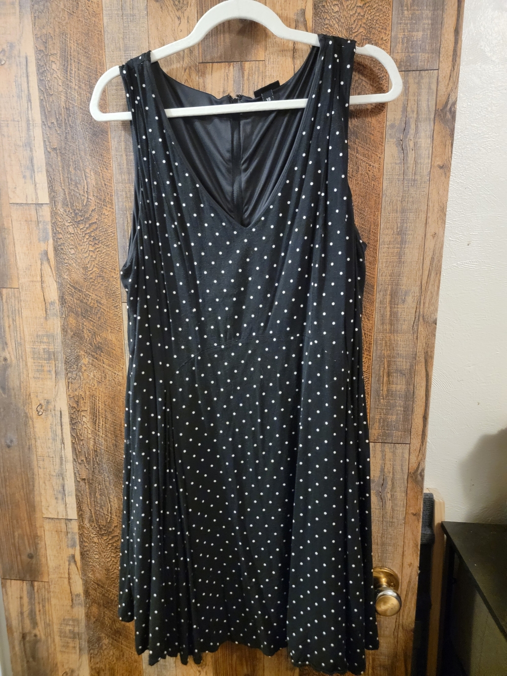 torrid Black Dress with White Polka Dots - Sleeveless V-Neck Mini